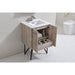 KubeBath Bosco Modern Bathroom Vanity with Quartz Countertop and Matching Mirror KubeBath