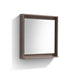 KubeBath Kube Butternut Finish Framed Mirror With Shelve KubeBath