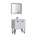 KubeBath Bosco Modern Bathroom Vanity with Quartz Countertop and Matching Mirror KubeBath