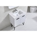 KubeBath Bosco Modern Bathroom Vanity with Quartz Countertop and Matching Mirror KubeBath