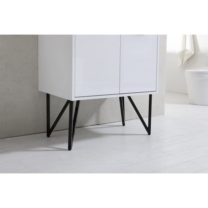 KubeBath Bosco Modern Bathroom Vanity with Quartz Countertop and Matching Mirror KubeBath