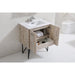 KubeBath Bosco Modern Bathroom Vanity with Quartz Countertop and Matching Mirror KubeBath