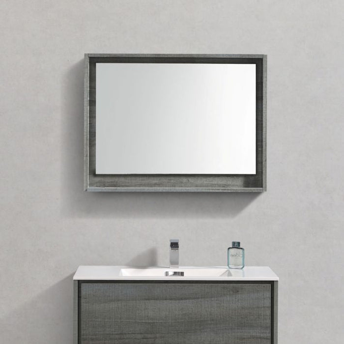 KubeBath Bosco 36" Framed Mirror With Shelve KubeBath