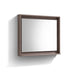 KubeBath Kube Butternut Finish Framed Mirror With Shelve KubeBath