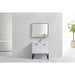 KubeBath Bosco Modern Bathroom Vanity with Quartz Countertop and Matching Mirror KubeBath