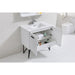 KubeBath Bosco Modern Bathroom Vanity with Quartz Countertop and Matching Mirror KubeBath