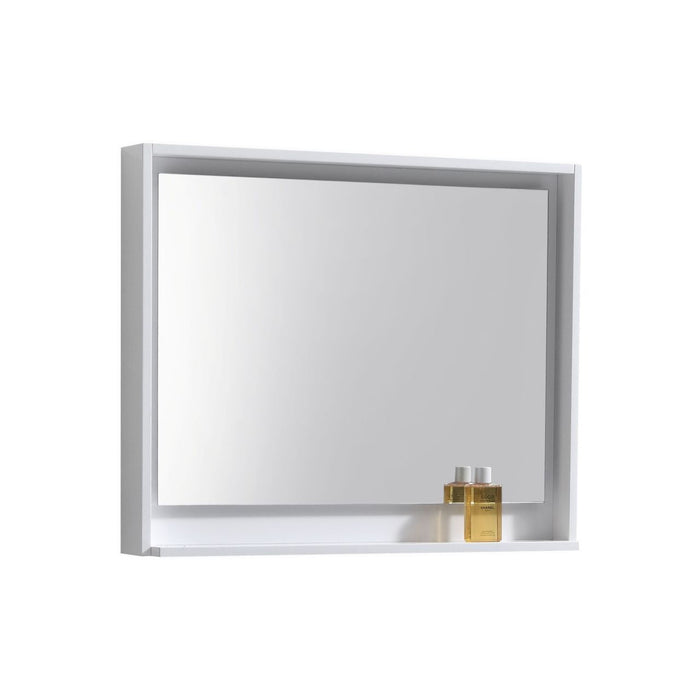 KubeBath Bosco 36" Framed Mirror With Shelve KubeBath