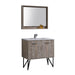 KubeBath Bosco Modern Bathroom Vanity with Quartz Countertop and Matching Mirror KubeBath