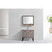 KubeBath Bosco Modern Bathroom Vanity with Quartz Countertop and Matching Mirror KubeBath