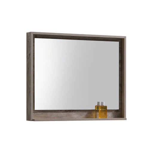 KubeBath Bosco 36" Framed Mirror With Shelve KubeBath