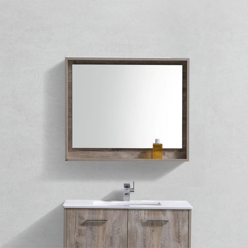 KubeBath Bosco 36" Framed Mirror With Shelve KubeBath
