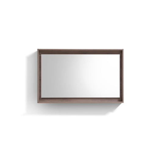 KubeBath Kube 48" Butternut Framed Mirror With Shelve KubeBath