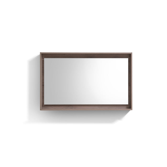KubeBath Kube 48" Butternut Framed Mirror With Shelve KubeBath