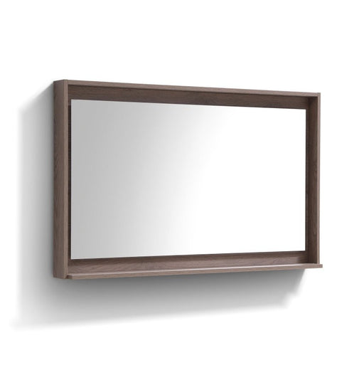 KubeBath Kube 48" Butternut Framed Mirror With Shelve KubeBath