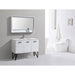KubeBath Bosco Modern Bathroom Vanity with Quartz Countertop and Matching Mirror KubeBath