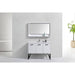 KubeBath Bosco Modern Bathroom Vanity with Quartz Countertop and Matching Mirror KubeBath