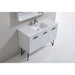 KubeBath Bosco Modern Bathroom Vanity with Quartz Countertop and Matching Mirror KubeBath