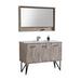 KubeBath Bosco Modern Bathroom Vanity with Quartz Countertop and Matching Mirror KubeBath