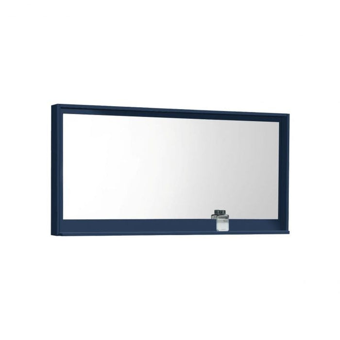 KubeBath Kube 70" Blue Finish Framed Mirror With Shelve KubeBath