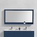 KubeBath Kube 70" Blue Finish Framed Mirror With Shelve KubeBath