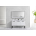 KubeBath Bosco 60" Double Sink Modern Bathroom Vanity with Quartz Countertop and Matching Mirror KubeBath
