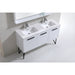 KubeBath Bosco 60" Double Sink Modern Bathroom Vanity with Quartz Countertop and Matching Mirror KubeBath