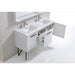 KubeBath Bosco 60" Double Sink Modern Bathroom Vanity with Quartz Countertop and Matching Mirror KubeBath