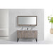 KubeBath Bosco 60" Double Sink Modern Bathroom Vanity with Quartz Countertop and Matching Mirror KubeBath