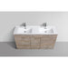 KubeBath Milano 60" Double Sink Modern Bathroom Vanity KubeBath