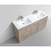 KubeBath Milano 60" Double Sink Modern Bathroom Vanity KubeBath