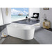 KubeBath Kube Ovale 67" White Free Standing Bathtub KubeBath