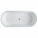 KubeBath Kube Ovale 67" White Free Standing Bathtub KubeBath
