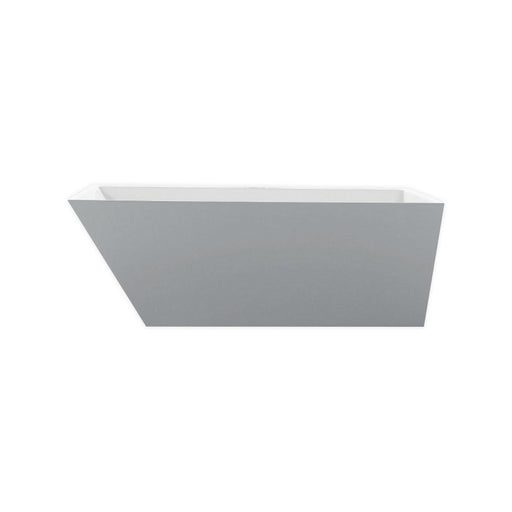 KubeBath Kube Obliquo 67" White Free Standing Bathtub KubeBath