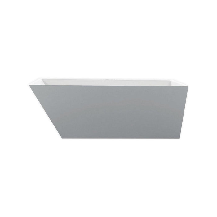 KubeBath Kube Obliquo 67" White Free Standing Bathtub KubeBath