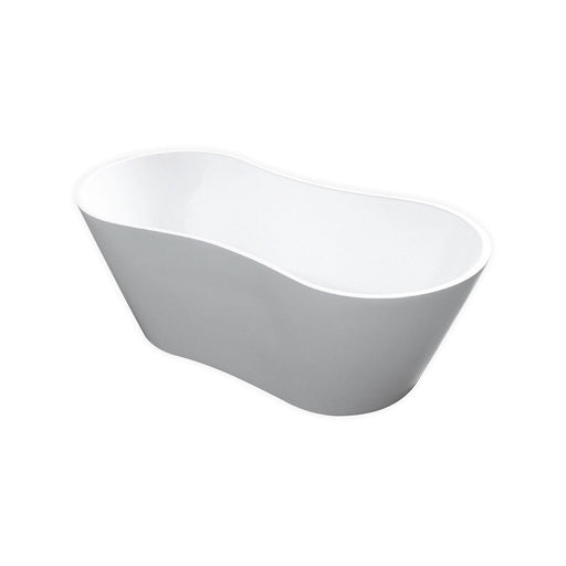 KubeBath Kube Onde 67" White Free Standing Bathtub KubeBath