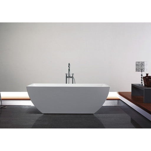 KubeBath Kube Contemporanea White Free Standing Bathtub KubeBath