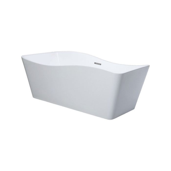 KubeBath Kube Ondulato 59" Free Standing Bathtub KubeBath