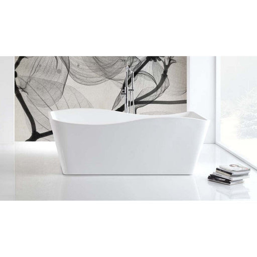 KubeBath Kube Ondulato 59" Free Standing Bathtub KubeBath
