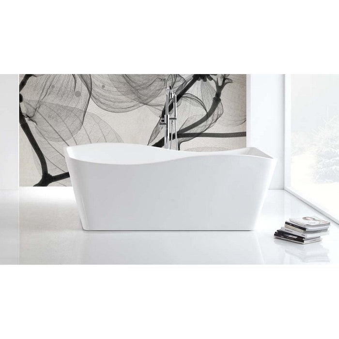 KubeBath Kube Ondulato 59" Free Standing Bathtub KubeBath