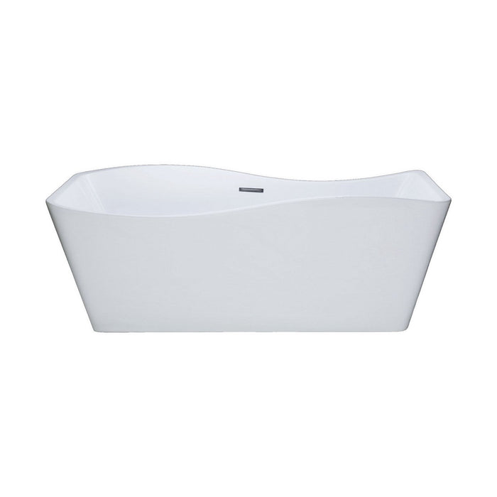 KubeBath Kube Ondulato 59" Free Standing Bathtub KubeBath