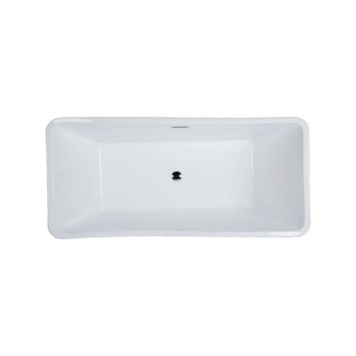 KubeBath Kube Ondulato 59" Free Standing Bathtub KubeBath