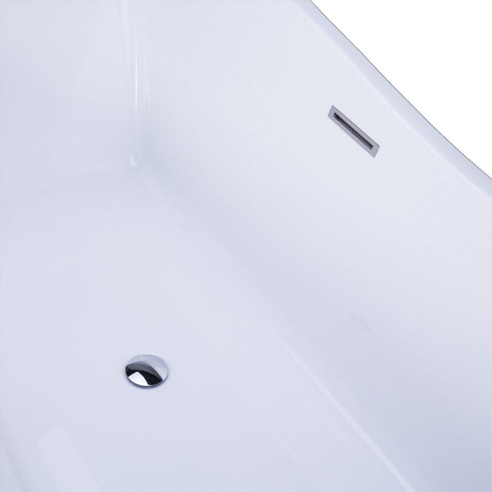 KubeBath Kube Ondulato 59" Free Standing Bathtub KubeBath