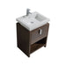 KubeBath Levi 24" Rose Wood Modern Bathroom Vanity with Cubby Hole KubeBath