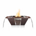 The Outdoor Plus 30" Maya Hammered Copper Fire & Water Bowl 4-Way Spill | Match Lit The Outdoor Plus