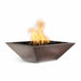 The Outdoor Plus 30" Maya Square Hammered Copper Fire Bowl | Low Voltage Electronic Ignition The Outdoor Plus