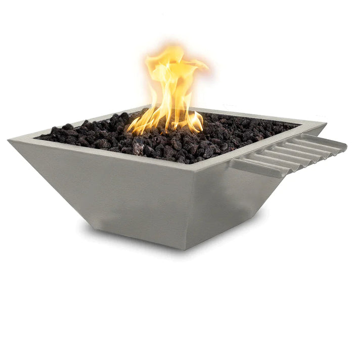 The Outdoor Plus 24" Maya Powder Coated Fire & Water Bowl Wave Scupper | Match Lit The Outdoor Plus