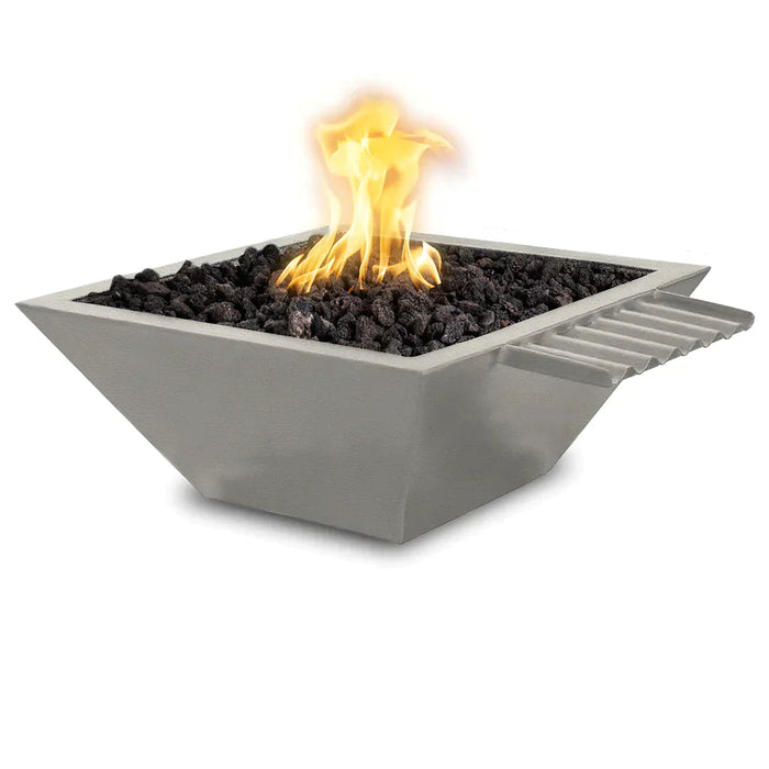 The Outdoor Plus 30" Maya Powder Coated Fire & Water Bowl Wave Scupper | Match Lit with Flame Sense The Outdoor Plus