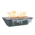 The Outdoor Plus 72" x 20" Linear Maya Powder Coat Fire and Water Bowl | Low Voltage Electric Ignition