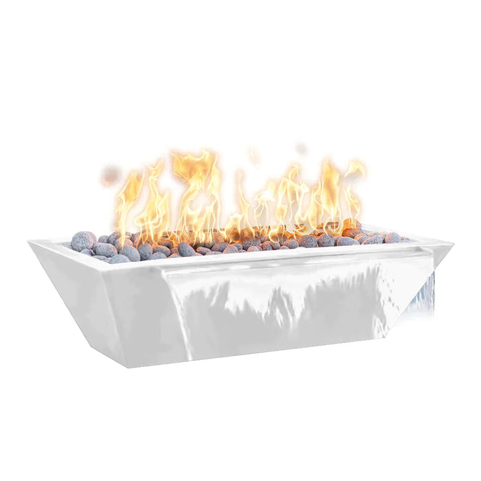 The Outdoor Plus 60" x 20" Linear Maya Powder Coat Fire and Water Bowl | Match Lit The Outdoor Plus