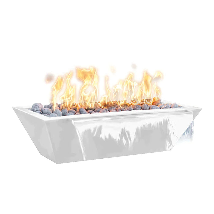 The Outdoor Plus 60" x 20" Linear Maya Powder Coat Fire and Water Bowl | Low Voltage Electric Ignition The Outdoor Plus